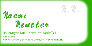 noemi mentler business card